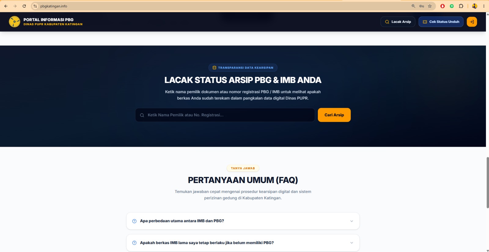 Pelayanan Terpadu Persetujuan Bangunan Gedung (PBG) Online